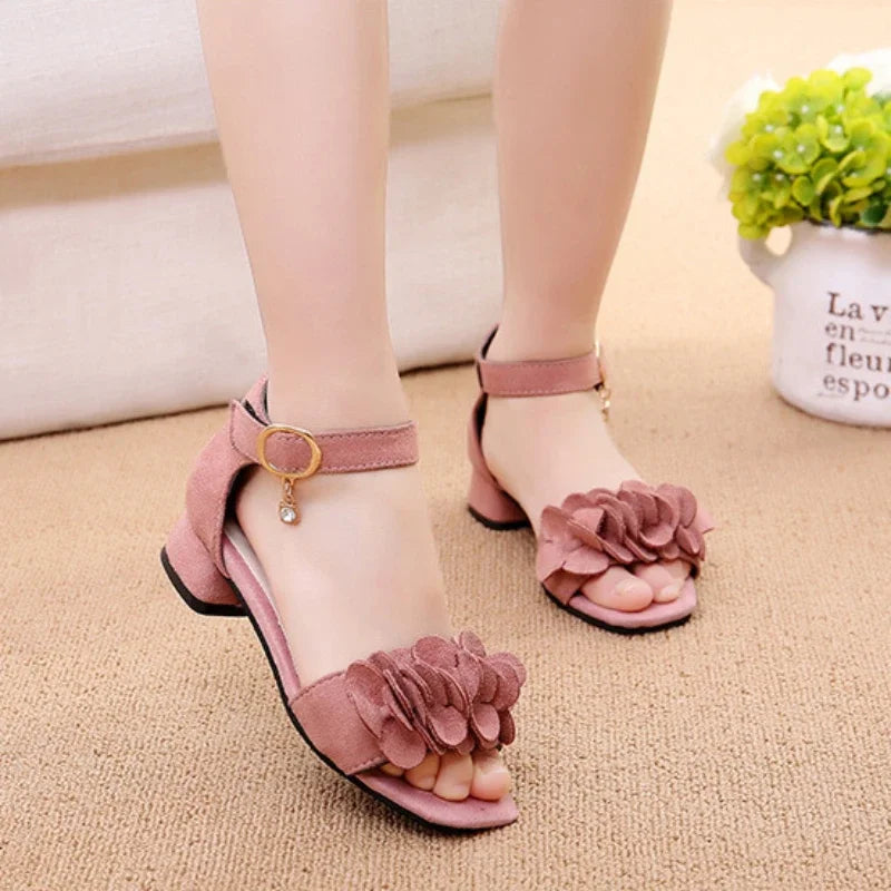 Sandales enfant à fleurs et bout ouvert – CLEVI Paris