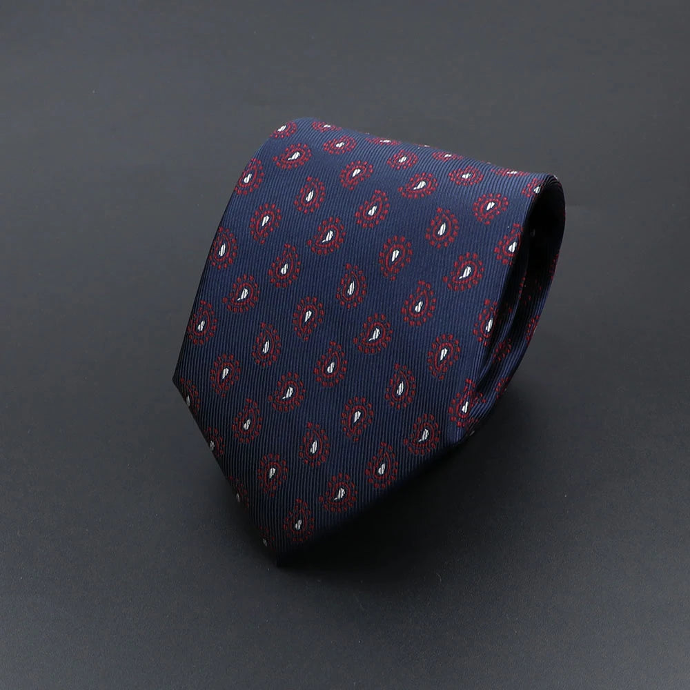 Cravate homme rayée motif paisley 145 cm – CLEVI Paris