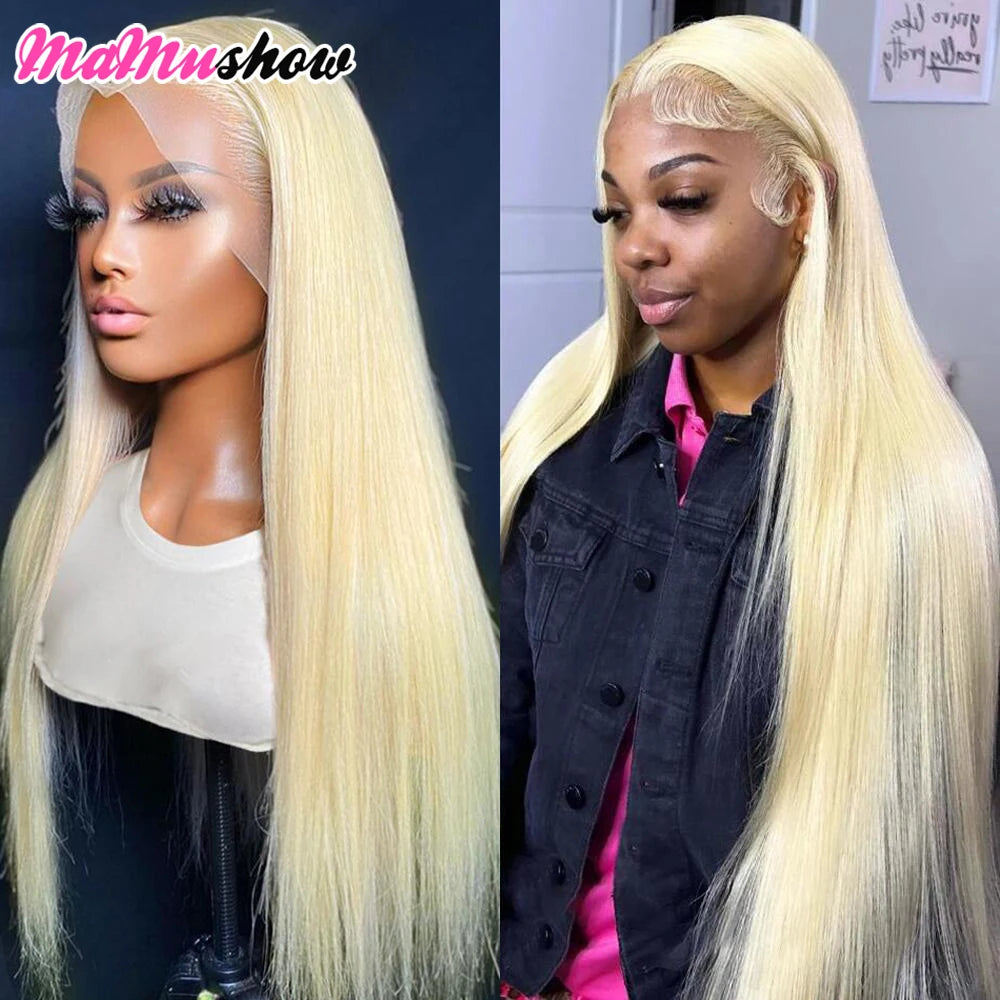 Perruque Lace Front HD Blonde 613 Straight Cheveux Humains Brésiliens 13x4 13x6 180% 200% 16-46 Pouces – CLEVI Paris