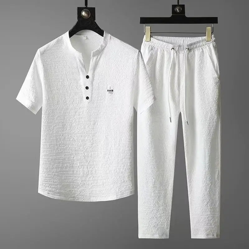 Ensemble Chemise + Pantalon Homme Business Casual Été KOLMAKOV – CLEVI Paris