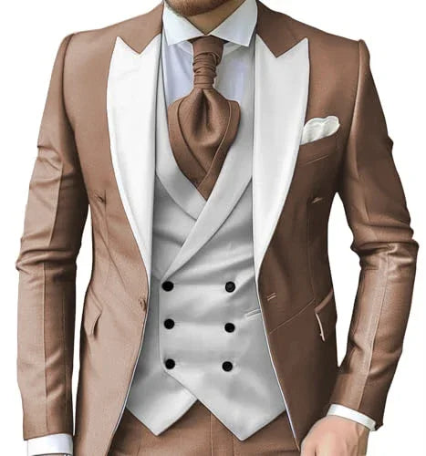 Costume homme 3 pièces polyester-viscose – CLEVI Paris