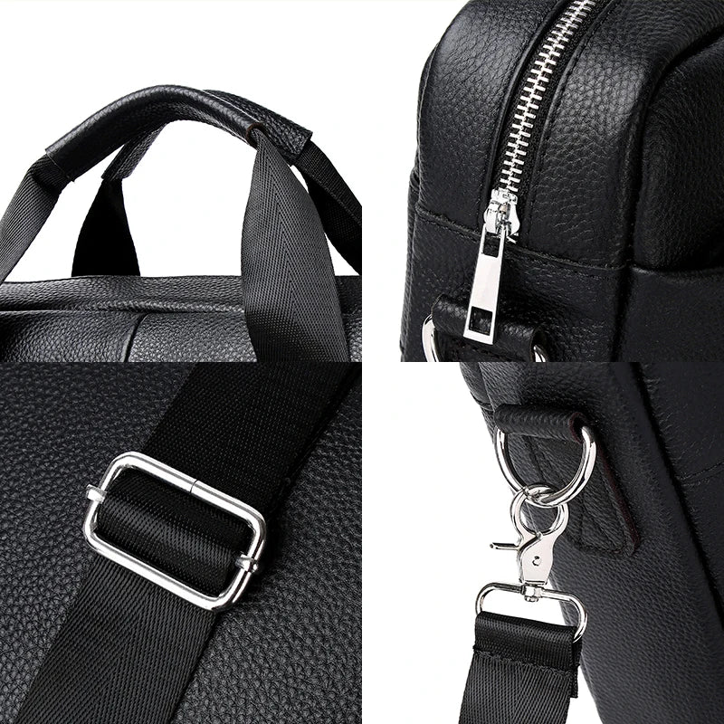Serviette Homme Cuir Véritable 15" Laptop – CLEVI Paris