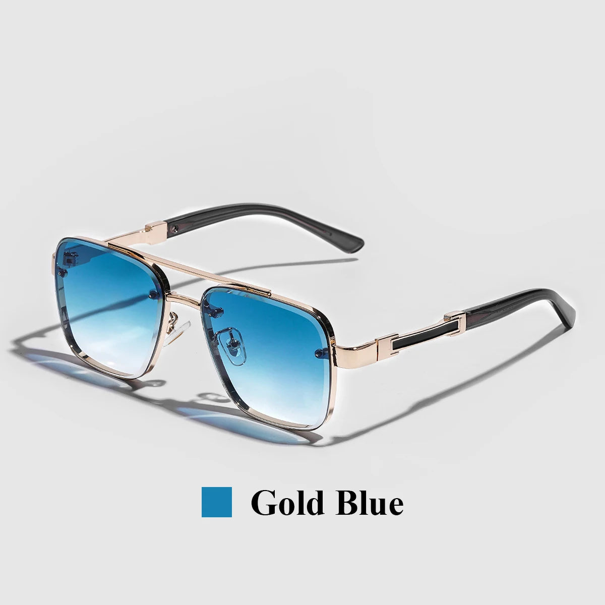 Lunettes de Soleil Carrées Cuivre Dégradé UV400 Luxe Homme – CLEVI Paris