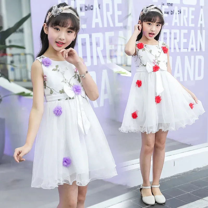 Robe fille trapèze à manches longues – CLEVI Paris