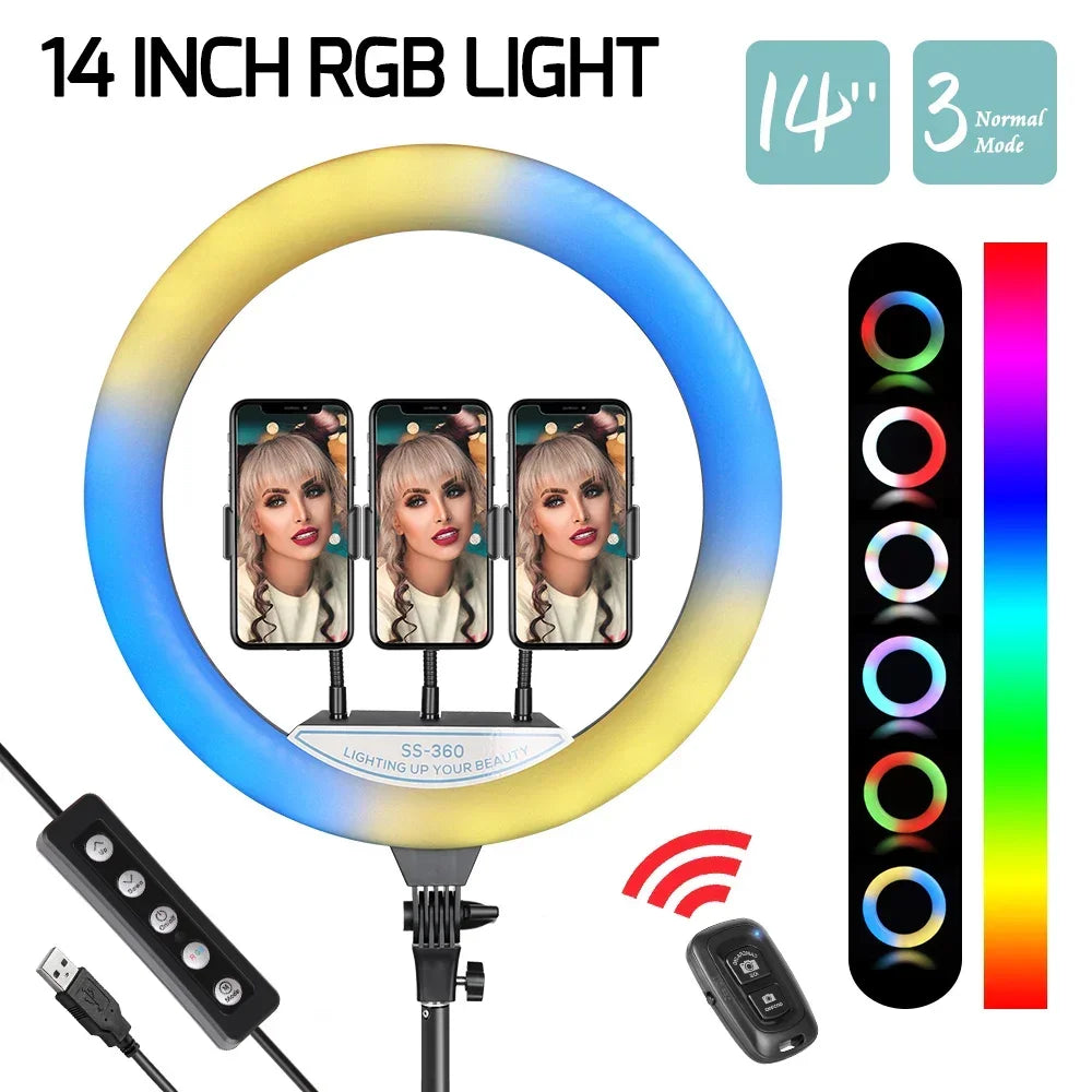 Anneau LED RGB SH 10, 12 ou 14 pouces – CLEVI Paris