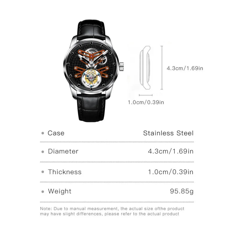 Montre Homme Tourbillon Squelette Military Aesop 7029 – CLEVI Paris