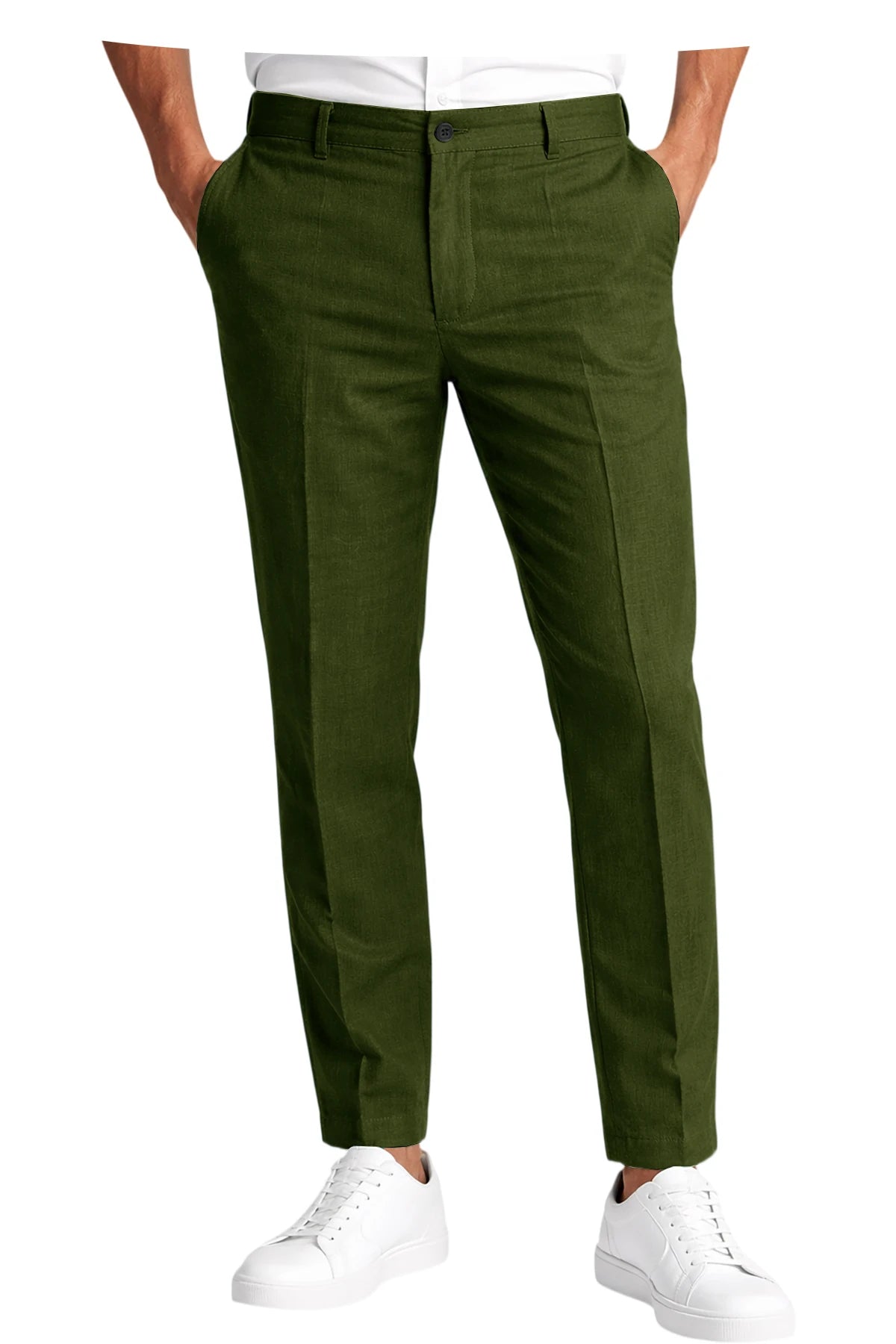 Pantalon homme en lin coupe slim – CLEVI Paris