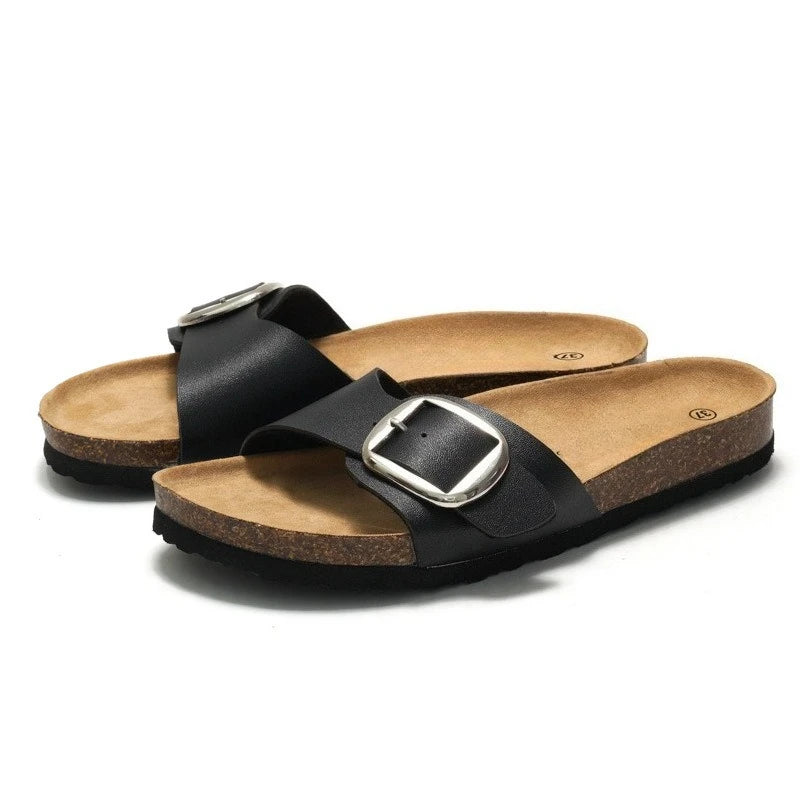 Sandales femme plates sans plateforme – CLEVI Paris
