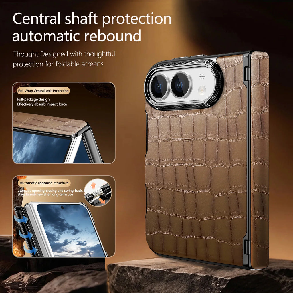 Coque iPhone Duo motif crocodile en simili – CLEVI Paris