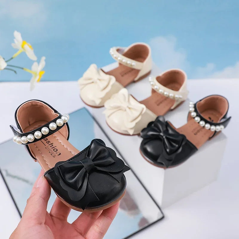 Sandales enfant à perles et nœud – CLEVI Paris