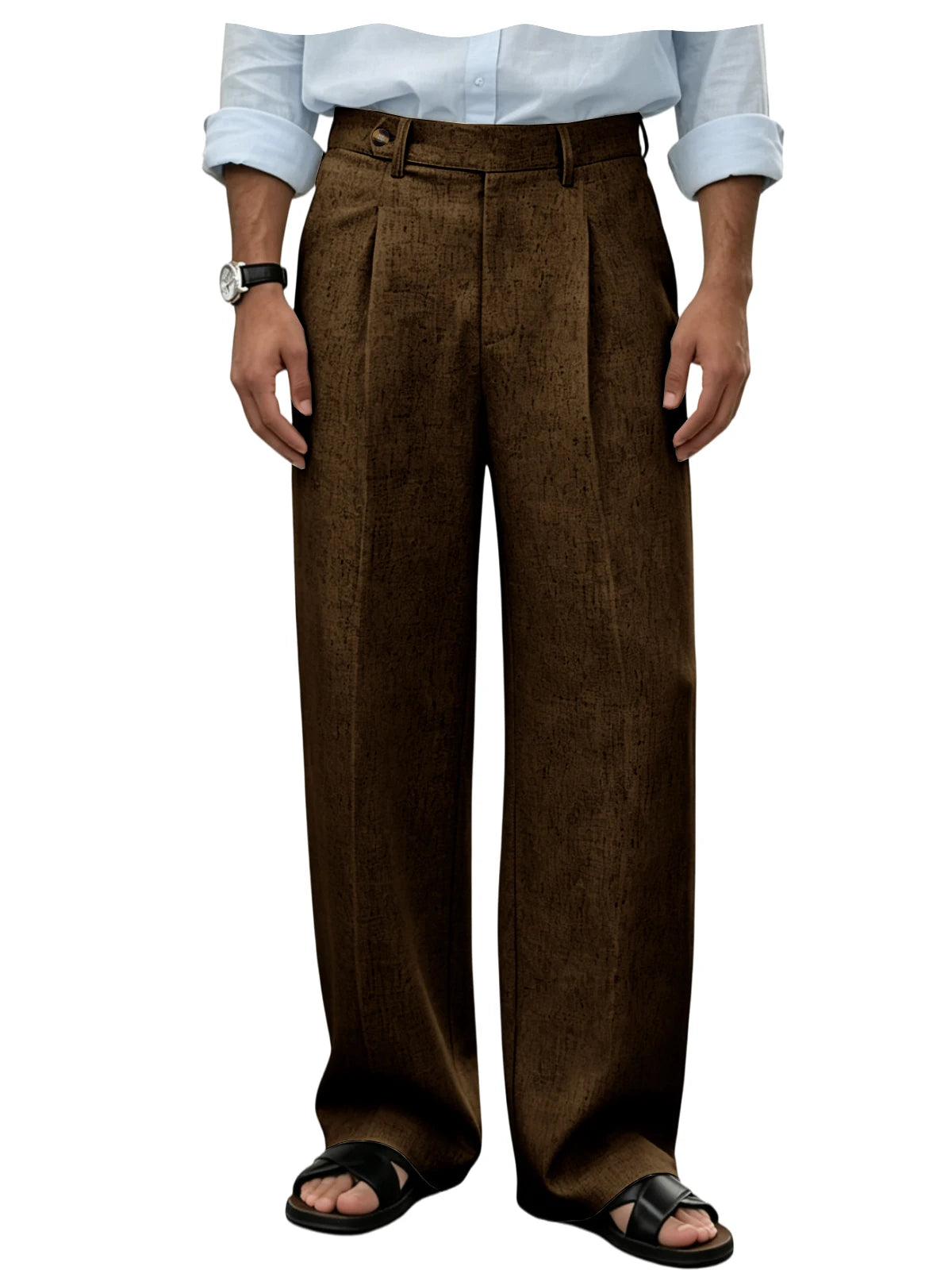 Pantalon homme en lin coupe ample – CLEVI Paris