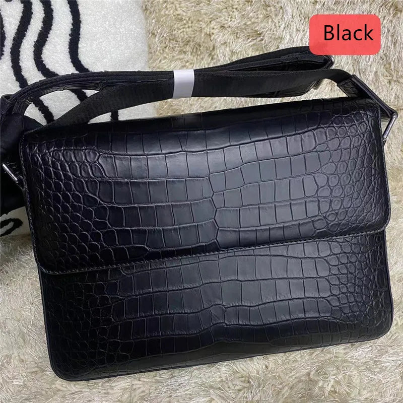 Besace Cuir Crocodile Homme Bandoulière – CLEVI Paris