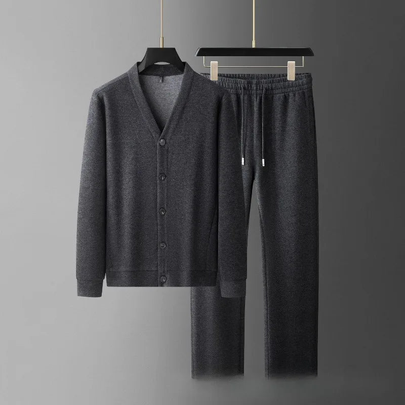 Ensemble homme cardigan col V Minglu – CLEVI Paris