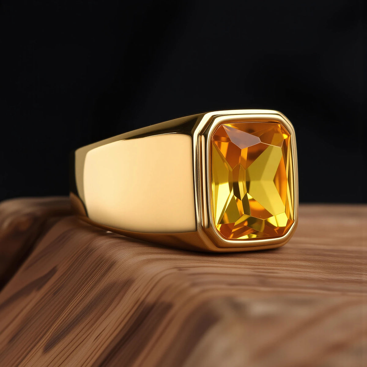 Bague Unisexe Acier Inoxydable Doré 18K – CLEVI Paris