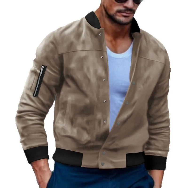 Veste homme boutonnée à col montant – CLEVI Paris