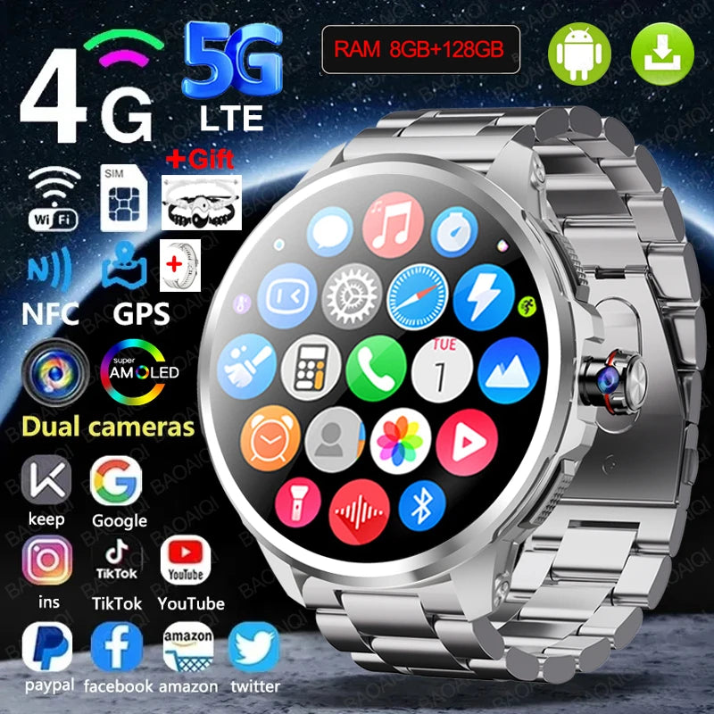 Montre BAOAIQI AMOLED 1,95″ GPS et SIM – CLEVI Paris