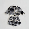 Ensemble bébé fille noir à carreaux – CLEVI Paris