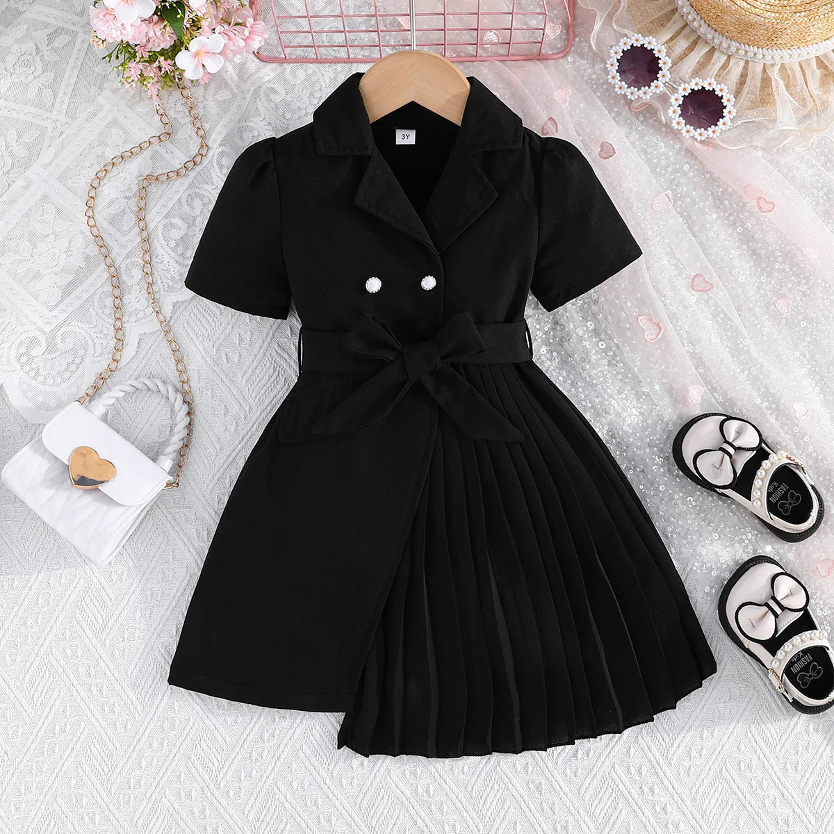 Robe blazer fille à revers – CLEVI Paris