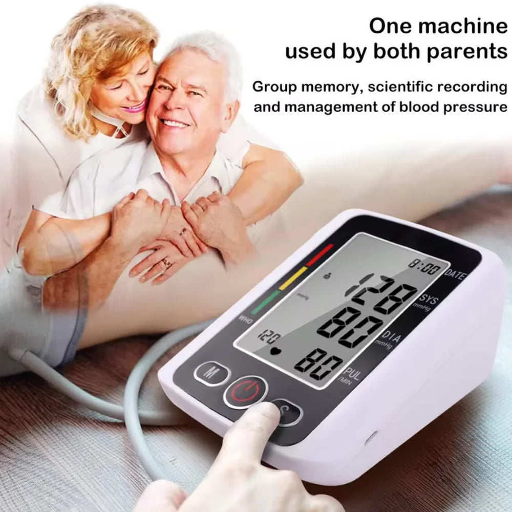 Tensiomètre Bras Automatique Vocal LCD Fréquence Cardiaque – CLEVI Paris