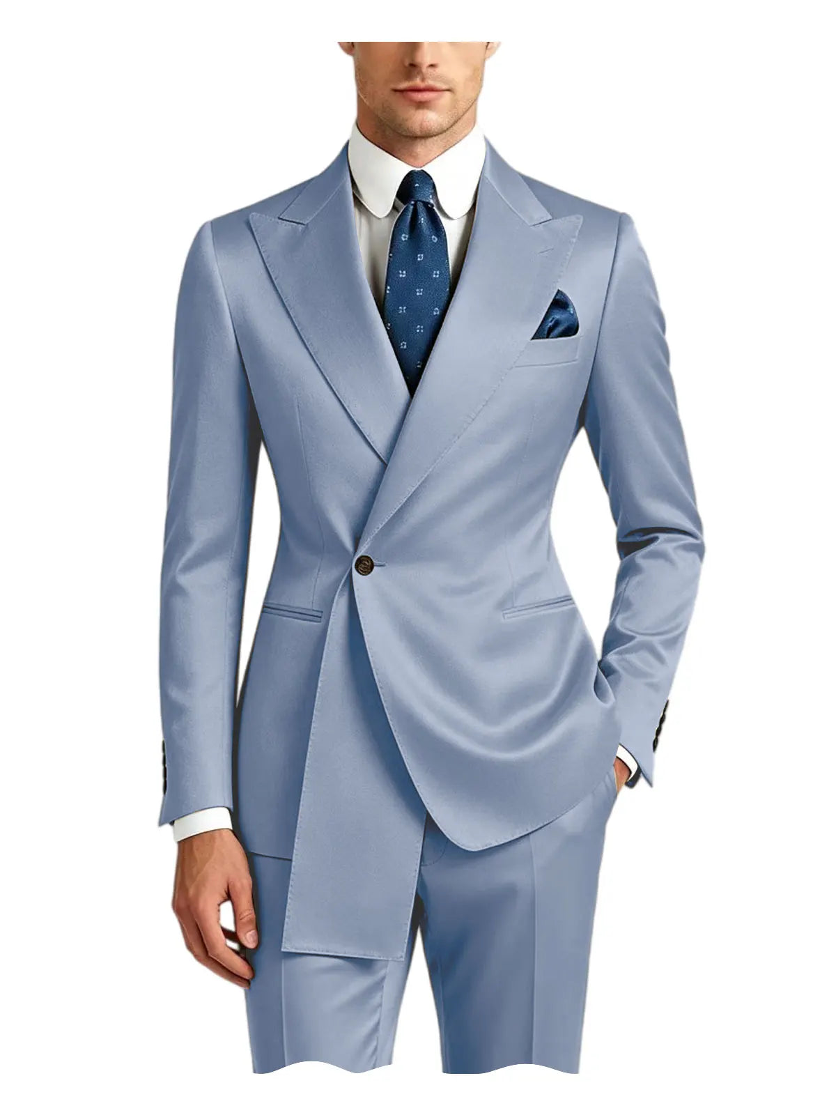 Smoking homme en satin 2 pièces – CLEVI Paris