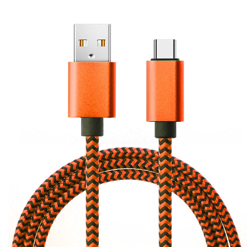 Câble USB-C Nylon Tressé 2,4A Charge Rapide 1m 2m 3m – CLEVI Paris