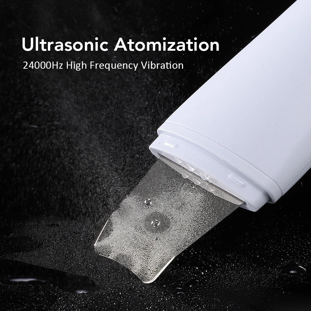 Spatule Ultrasonique Visage 4 Modes Nettoyage Profond Ions EMS Lifting – CLEVI Paris