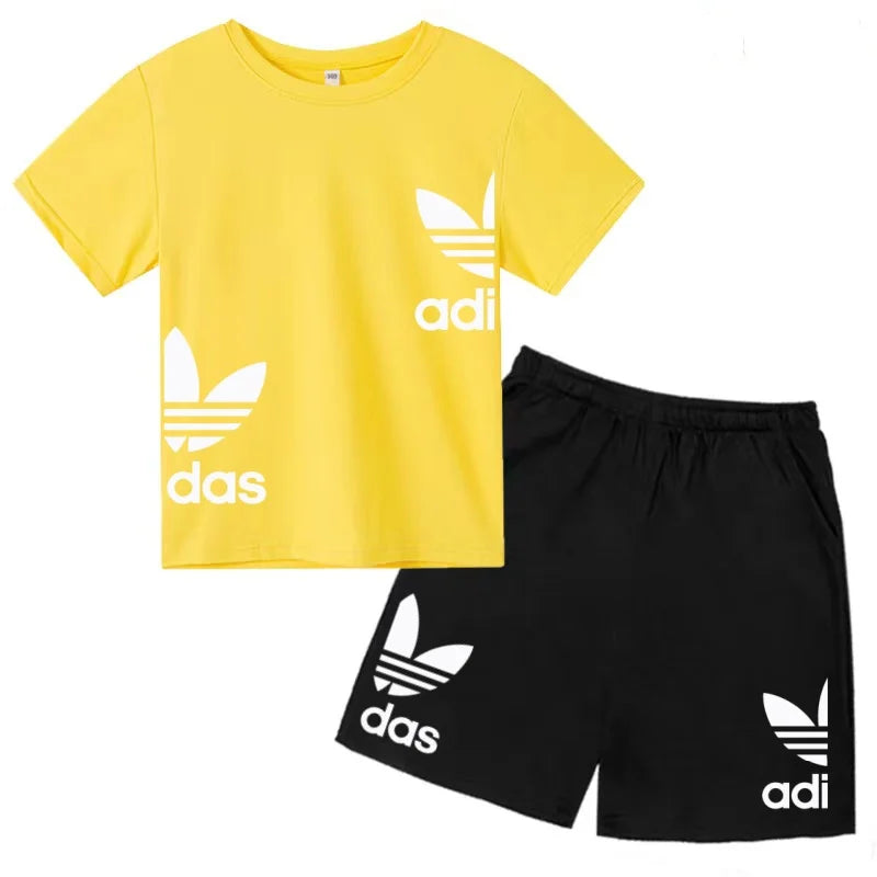 Ensemble enfant T-shirt à lettres et short – CLEVI Paris