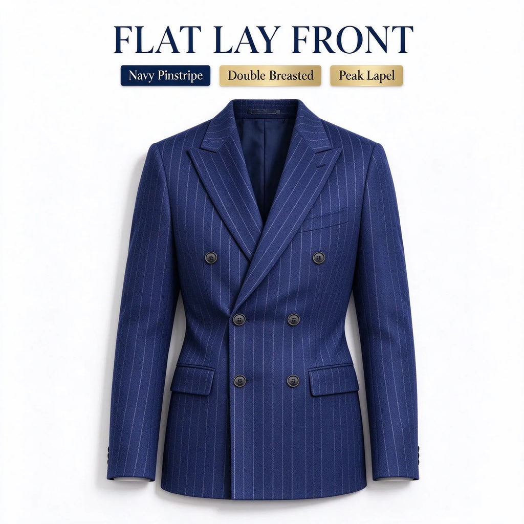 Blazer homme croisé à fines rayures – CLEVI Paris