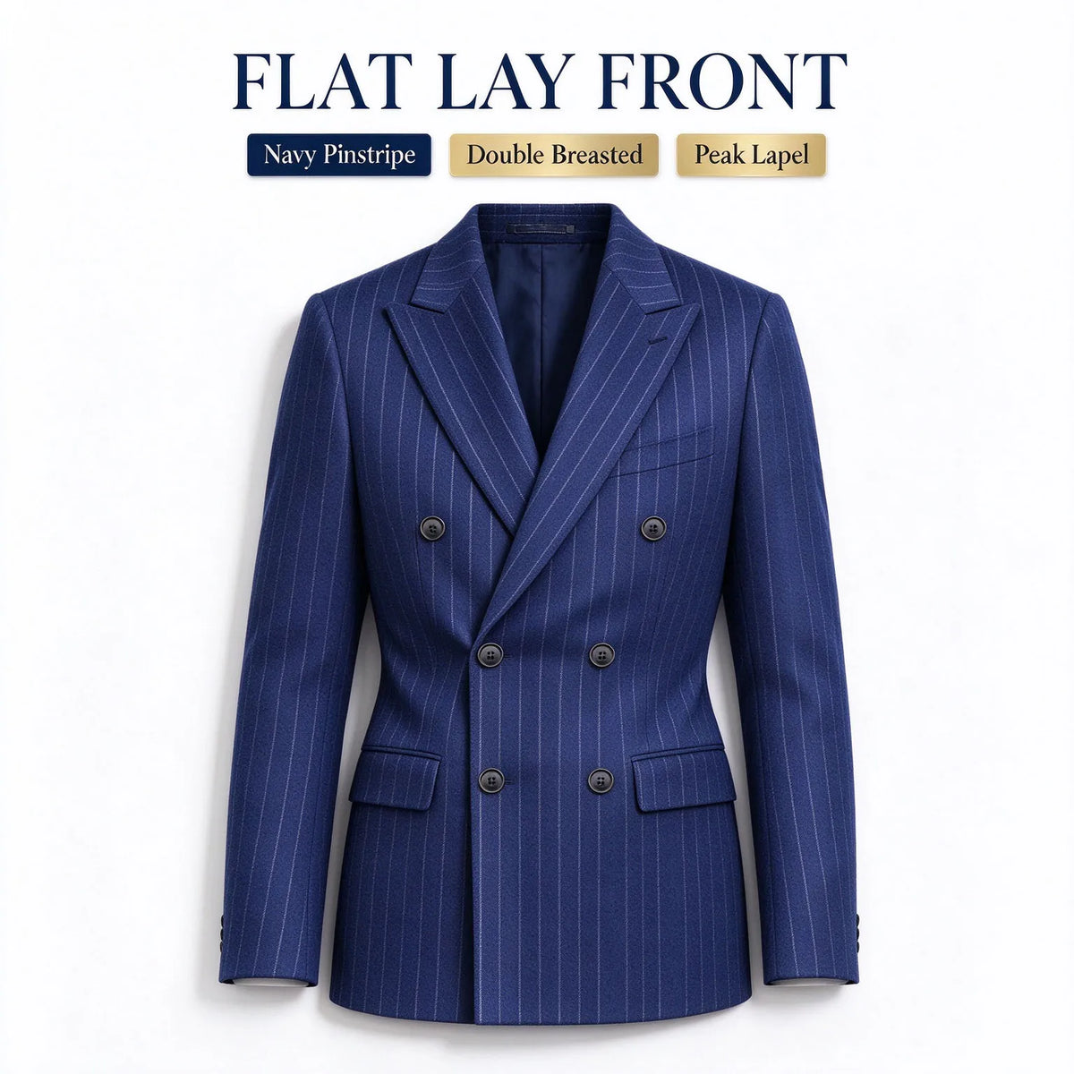 Blazer homme croisé à fines rayures – CLEVI Paris