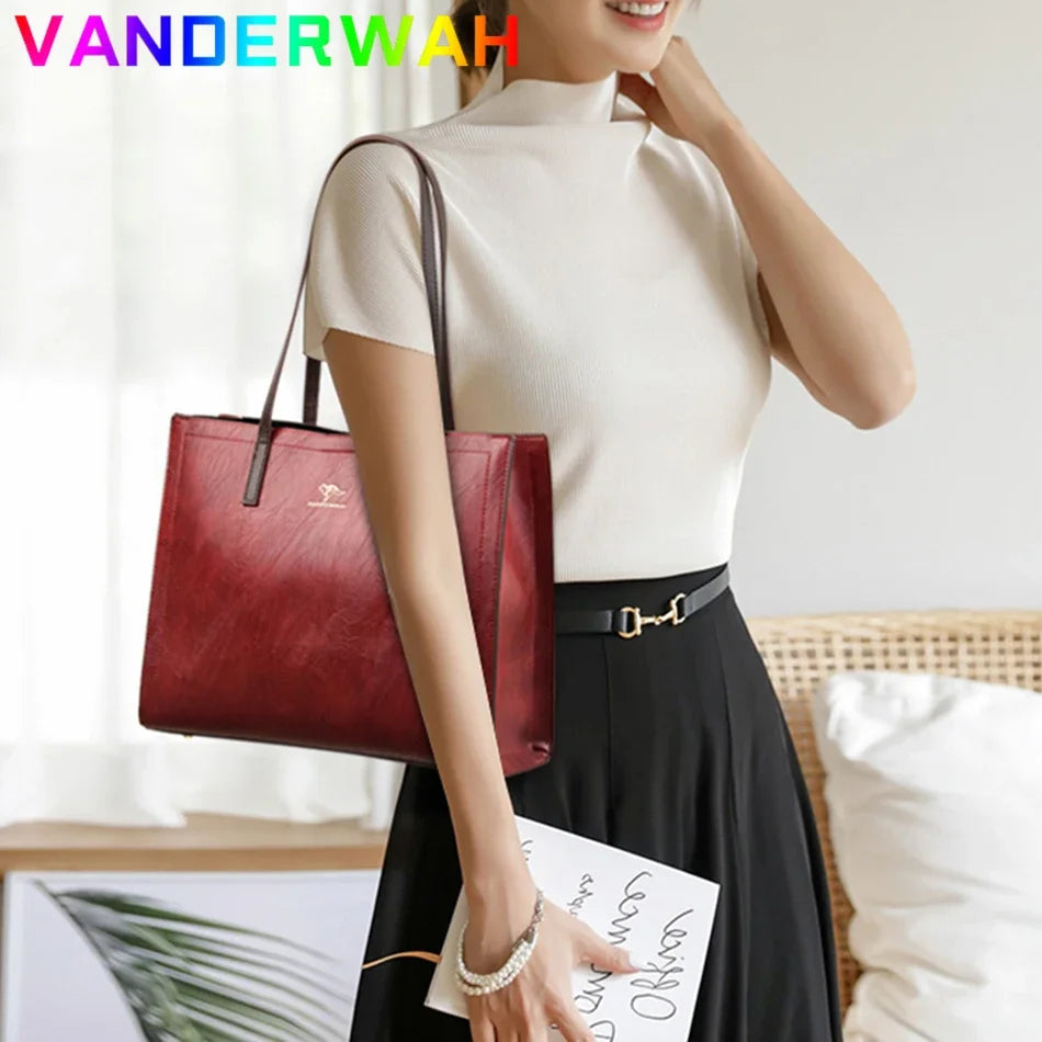 Sac Cabas Vintage Cuir Femme – CLEVI Paris
