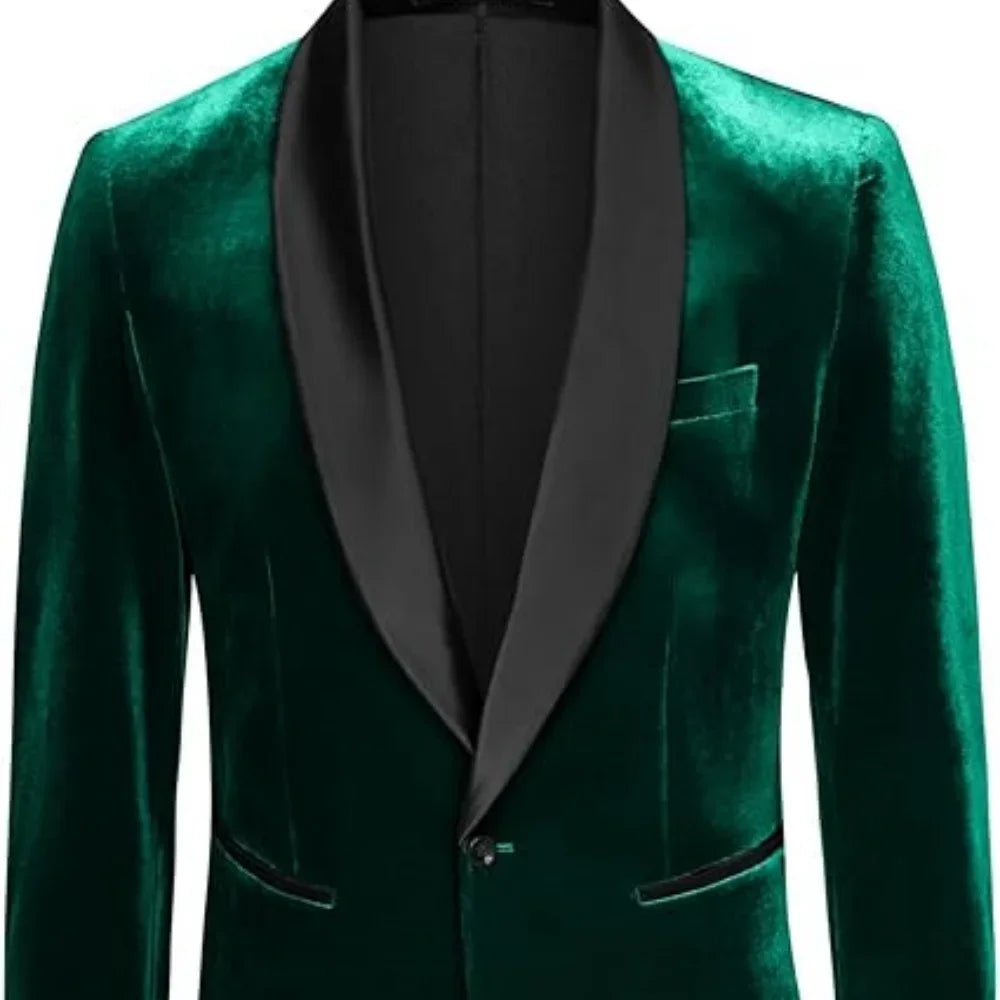 Veste smoking homme aspect velours col châle – CLEVI Paris