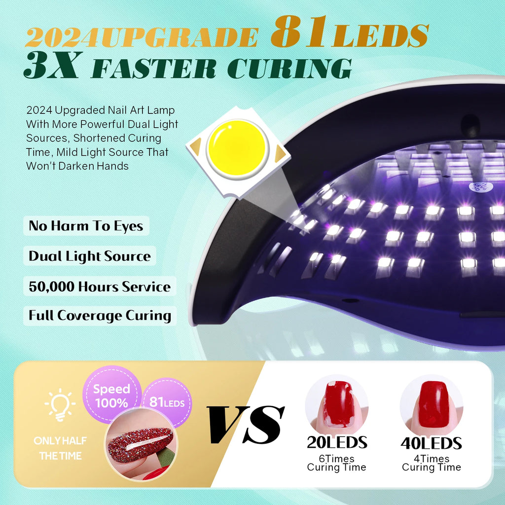 Lampe UV LED pour ongles 81 LED – CLEVI Paris