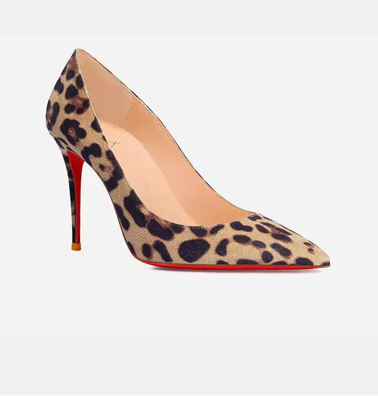 Escarpins léopard à talons fins – CLEVI Paris
