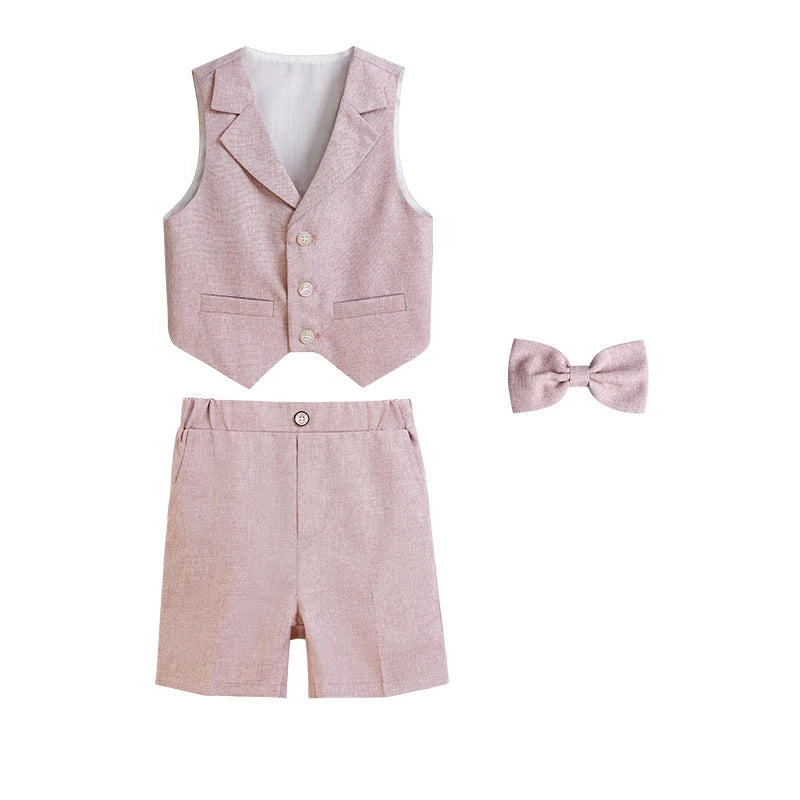 Costume été garçon, ensembles gilet et short – CLEVI Paris