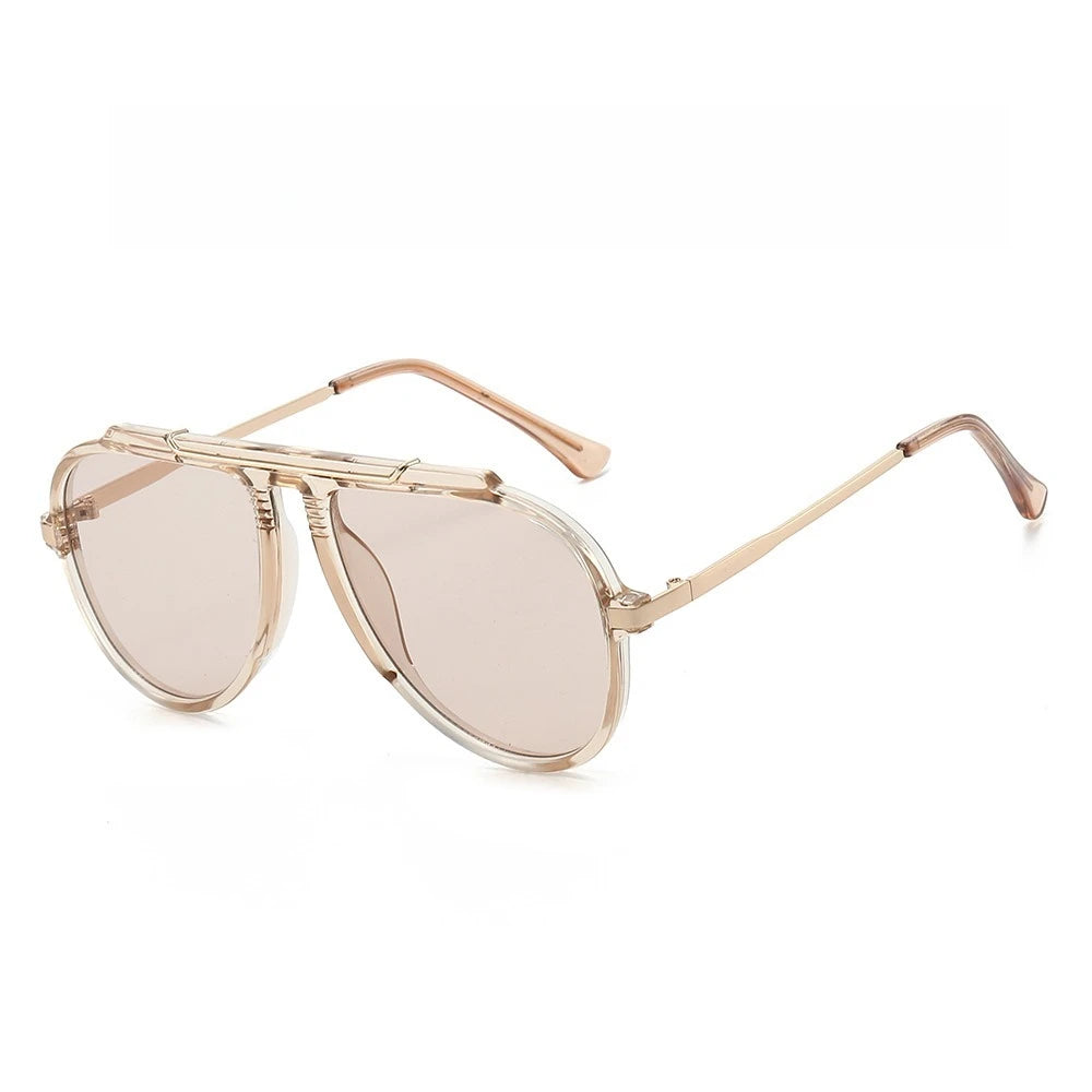 Lunettes de Soleil Oversize Pilot Dégradé Métal Unisexe – CLEVI Paris