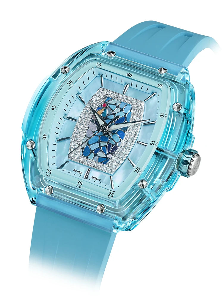 TSAR BOMBA TB-8219L Montre Femme Quartz Cristal Saphir Élégante – CLEVI Paris