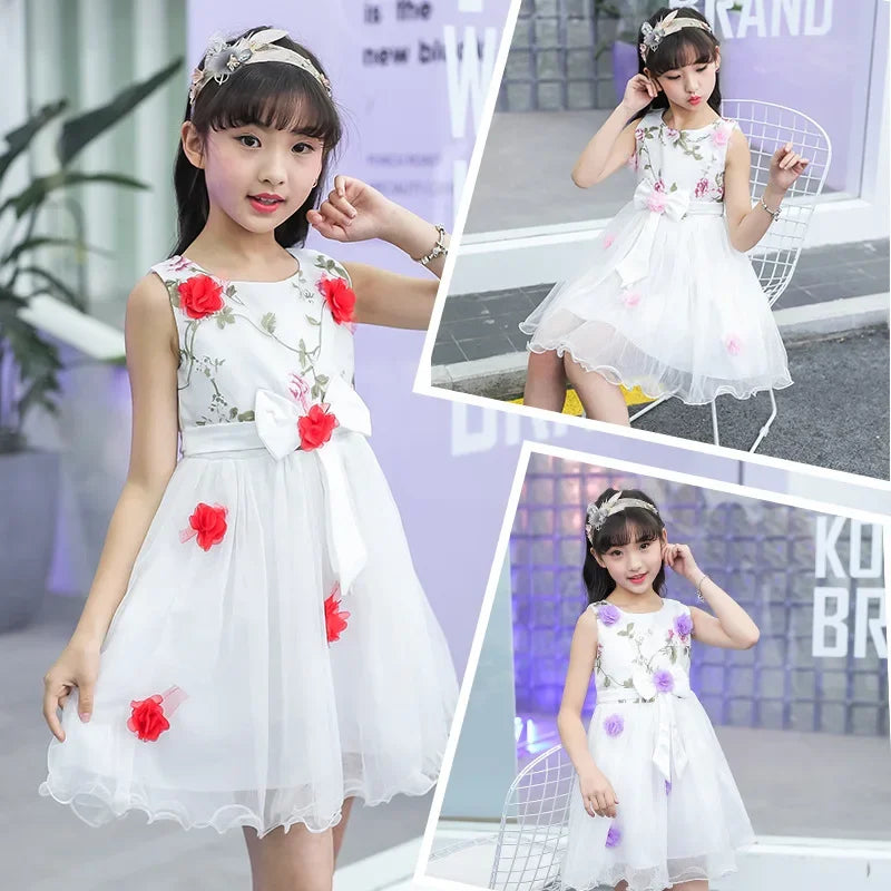 Robe fille trapèze à manches longues – CLEVI Paris