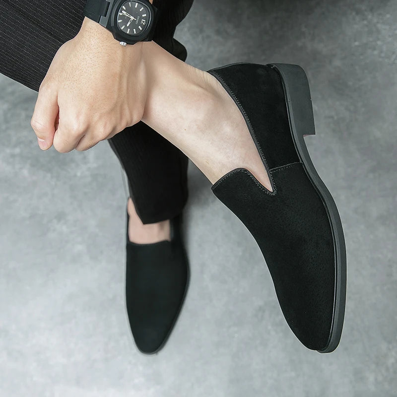 Mocassins Suède Faux Homme Style Italien Casual – CLEVI Paris
