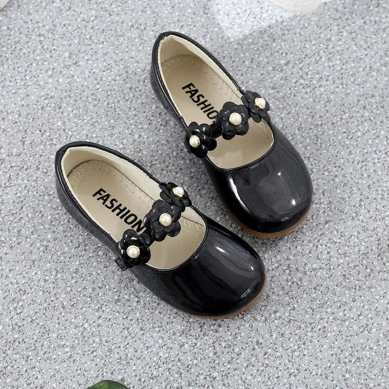 Chaussures plates fille à fleurs – CLEVI Paris