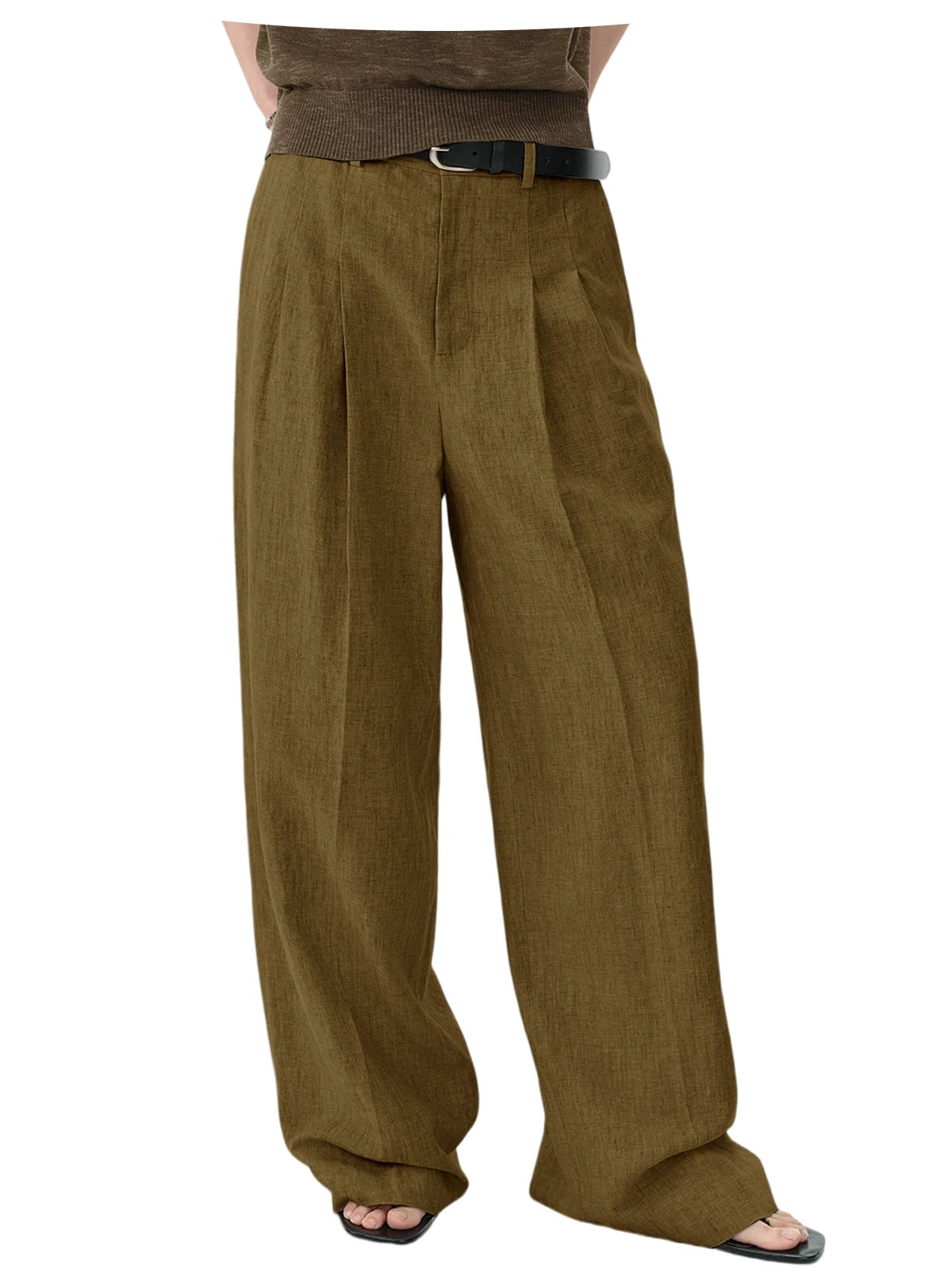 Pantalon large en lin pour homme – CLEVI Paris