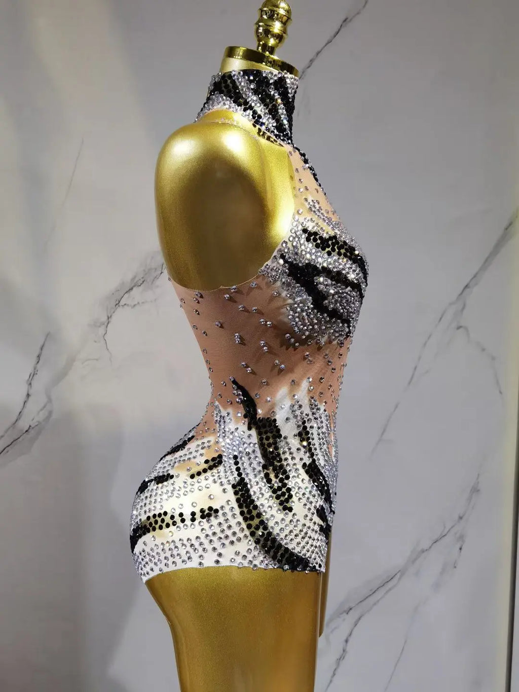 Body Sequins Femme Moulant Culotte Triangle Danse Scène Or Argent Orange – CLEVI Paris