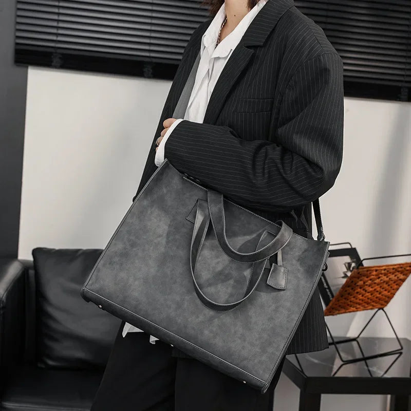 Sac Cabas Unisexe PU Multifonction Grande Capacité 41x32x10cm – CLEVI Paris