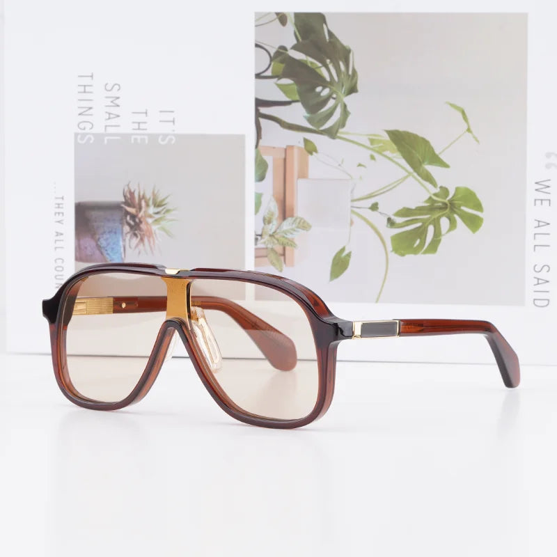 Lunettes de Soleil Aviateur Acétate Luxe UV400 Qualité Supérieure Homme – CLEVI Paris