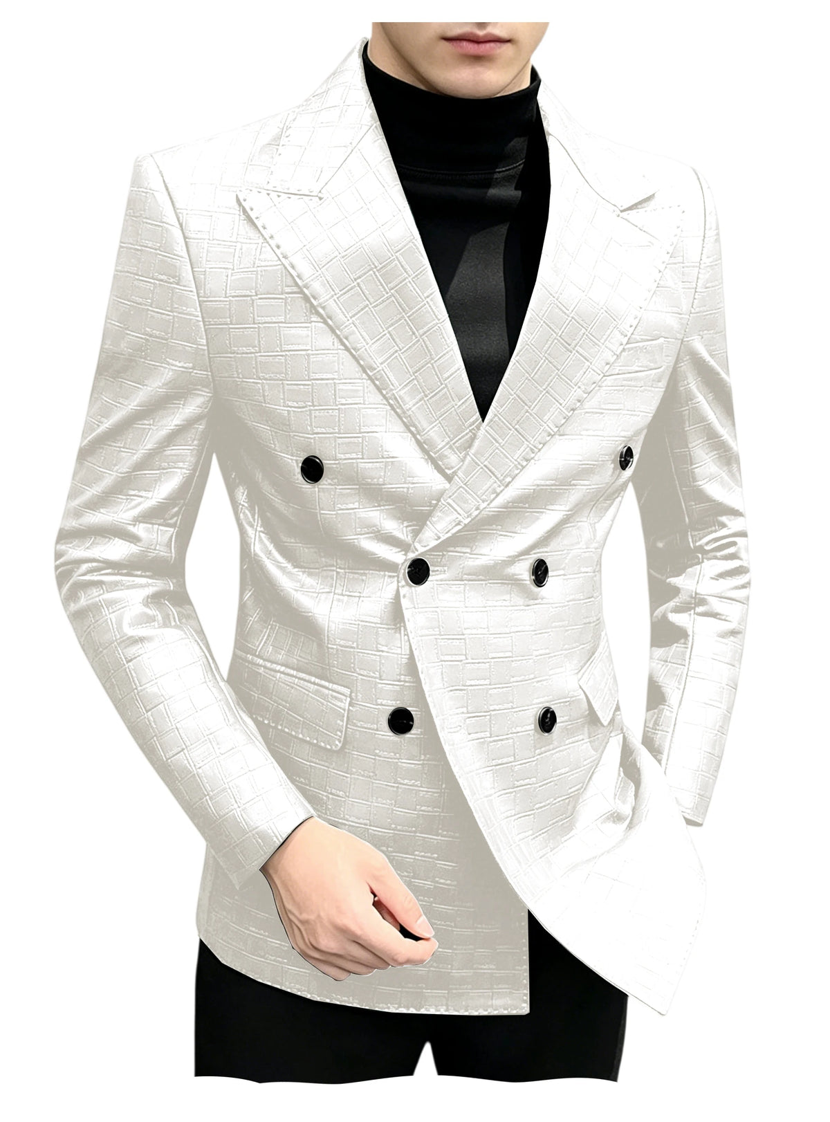 Blazer similicuir homme effet croco – CLEVI Paris