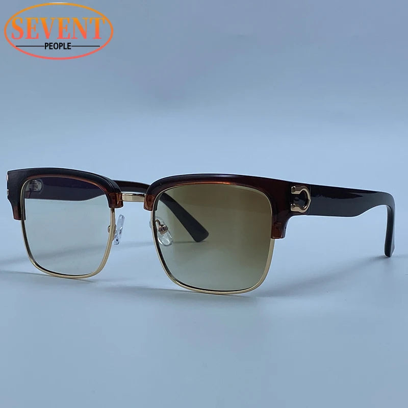 Lunettes de Soleil Carrées Photochromiques Dégradé UV400 Vintage Homme – CLEVI Paris