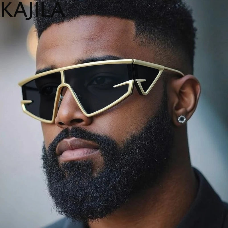 Lunettes de Soleil Shield Y2K Punk Steampunk Cyclisme UV400 Unisexe – CLEVI Paris