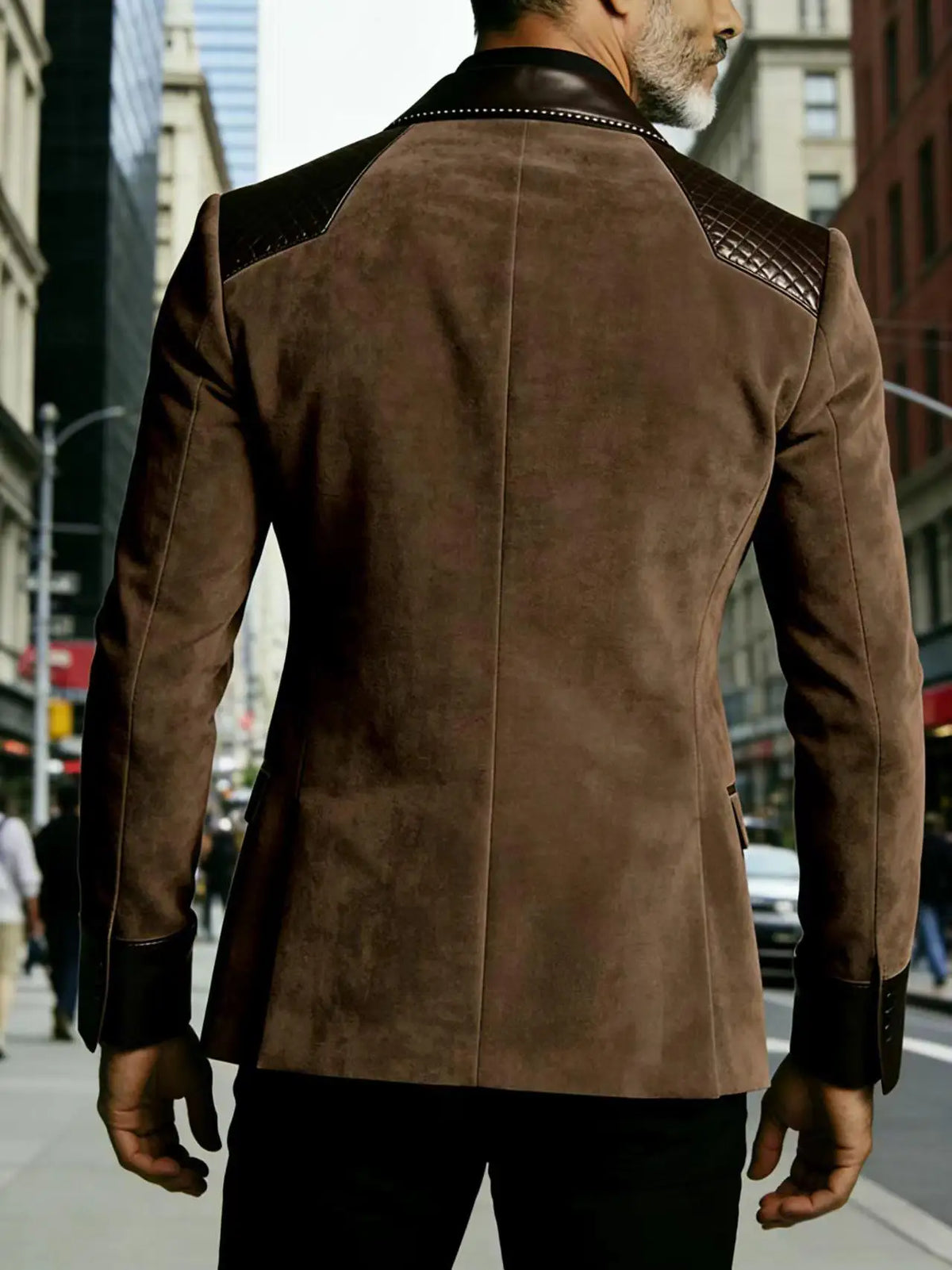Blazer homme ajusté à détails crocodile – CLEVI Paris