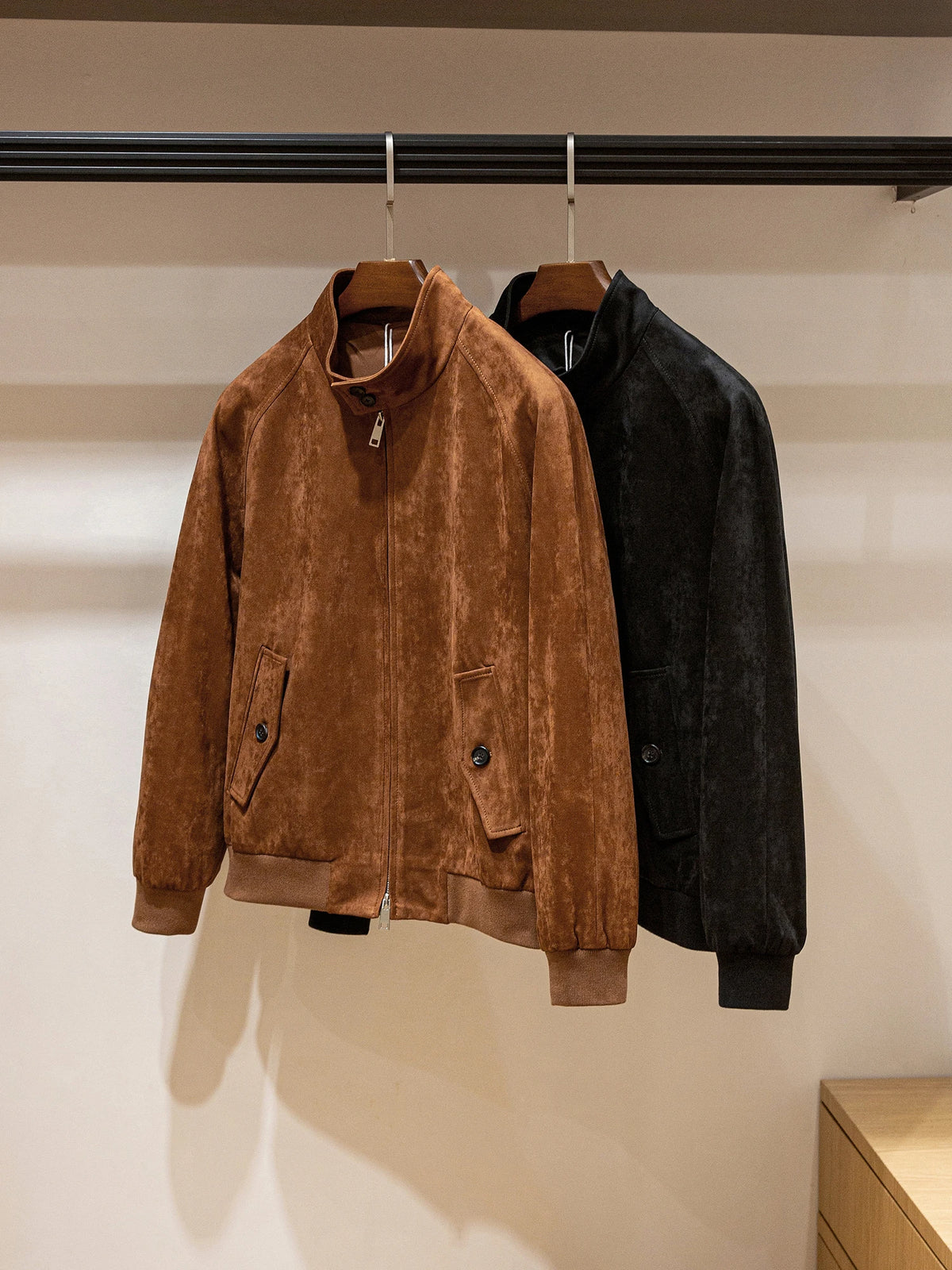 Veste Harrington homme effet daim – CLEVI Paris