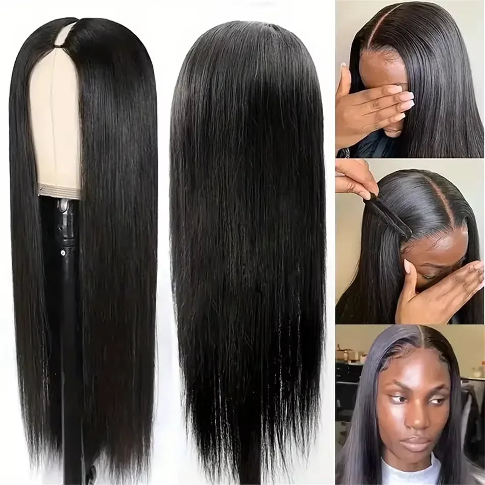 Perruque V Part Straight Sans Colle Remy Hair – CLEVI Paris