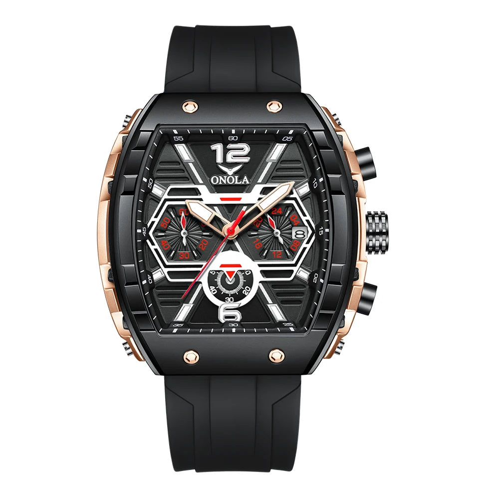 Montre Sport Quartz ONOLA Homme Silicone Marine – CLEVI Paris
